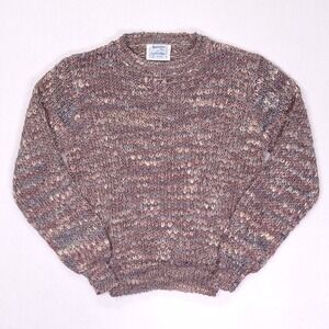 Sorrento Knits for Fairweather Vintage Marled Purple Crewneck Sweater Large